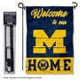 Michigan Wolverines Welcome Home Garden Flag and Flagpole