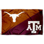 Texas vs. Texas A&M House Divided 3x5 Flag
