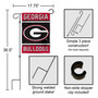 Georgia Bulldogs Logo Garden Flag and Pole Kit
