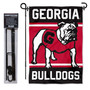 UGA Bulldogs Double Sided Logo Garden Flag and Stand
