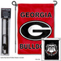 UGA Bulldogs Double Sided Logo Garden Flag and Stand
