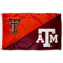 Texas Tech vs Texas AM House Divided 3x5 Flag