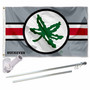 Ohio State Buckeyes Helmet Leaf Flag Pole and Bracket Kit