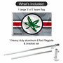 Ohio State Buckeyes Helmet Leaf Flag Pole and Bracket Kit