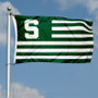 Michigan State Spartans Striped Flag