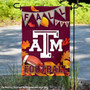 Texas A&M Aggies Fall Football Autumn Leaves Decorative Garden Flag