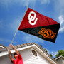 Oklahoma vs Oklahoma State House Divided 3x5 Flag