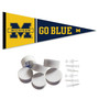 Michigan Team University Wolverines Go Blue Pennant with Tack Wall Pads