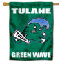 Tulane Green Wave Logo Double Sided House Flag