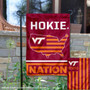 VA Tech Hokies Garden Flag with USA Country Stars and Stripes