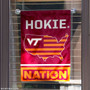 VA Tech Hokies Garden Flag with USA Country Stars and Stripes