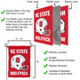 North Carolina State Wolfpack Helmet Yard Garden Flag