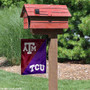 Texas AM vs Texas Christian House Divided Garden Flag