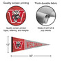Wisconsin Badgers Throwback Retro Vintage Pennant Flag