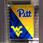 Pitt Panthers vs WVU Mountaineers House Divided Garden Flag