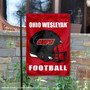 Ohio Wesleyan Battling Bishops Helmet Yard Garden Flag