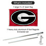 Georgia Bulldogs Red Flag Pole and Bracket Kit