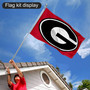 Georgia Bulldogs Red Flag Pole and Bracket Kit