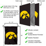 Iowa Hawkeyes Black Garden Flag