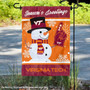 VA Tech Hokies Holiday Winter Snowman Greetings Garden Flag