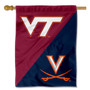 Virginia Tech and Virginia House Divided Banner Flag