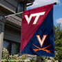 Virginia Tech and Virginia House Divided Banner Flag