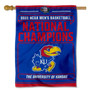 Kansas KU Jayhawks 2022 Mens Basketball National Champions House Flag