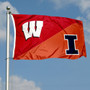 Wisconsin vs Illinois House Divided 3x5 Flag