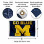 Michigan Wolverines Go Blue Flag Pole and Bracket Kit