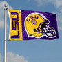 Louisiana State LSU Tigers Football Helmet Flag