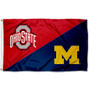 Ohio State vs Michigan House Divided 3x5 Flag