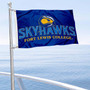 Fort Lewis Skyhawks Boat and Mini Flag