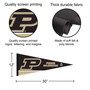 Purdue University Banner Pennant with Tack Wall Pads