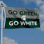 Michigan State Spartans Go Green Go White Flag