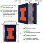 Illinois Fighting Illini Logo Garden Flag