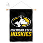 Michigan Tech Huskies Banner with Suction Cup