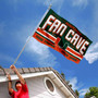 Miami Hurricanes Fan Man Cave Game Room Banner Flag