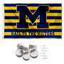 Michigan Wolverines Banner Flag with Tack Wall Pads