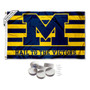 Michigan Wolverines Banner Flag with Tack Wall Pads