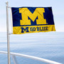 Michigan Wolverines Go Blue Boat Flag