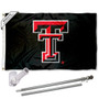 Texas Tech Red Raiders Black Flag Pole and Bracket Kit