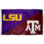 LSU Tigers vs Texas AM House Divided 3x5 Flag