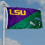 LSU vs Tulane House Divided 3x5 Flag