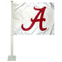 Alabama Crimson Tide White Car Window Flag