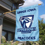 Upper Iowa Peacocks Logo Double Sided House Flag