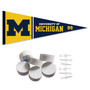 Michigan Team University Wolverines Banner Pennant with Wall Tack Pads