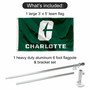 Charlotte 49ers Flag Pole and Bracket Kit