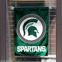 Michigan State Spartans Double Sided Shield Logo Garden Flag