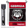 Georgia Bulldogs 2022 Football National Championship Garden Flag and Pole Stand