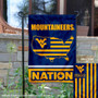 WVU Mountaineers Garden Flag with USA Country Stars and Stripes